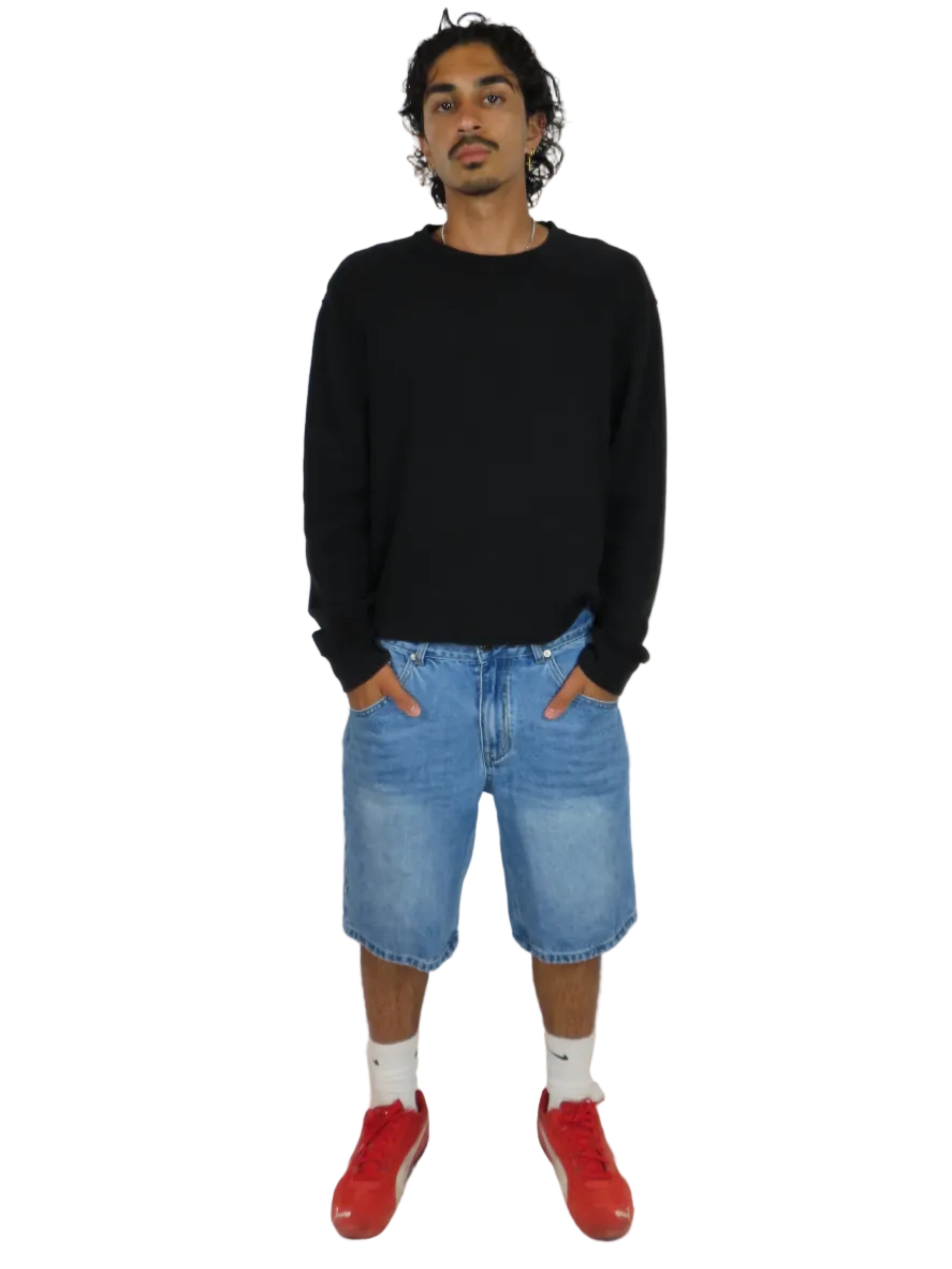 Light Wash Baggy Jorts